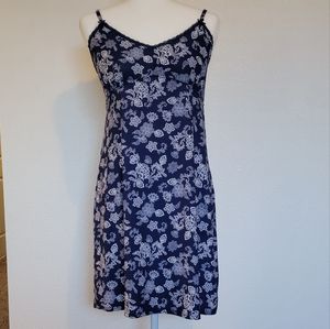 Laura Ashley Navy and White Floral Mini Dress